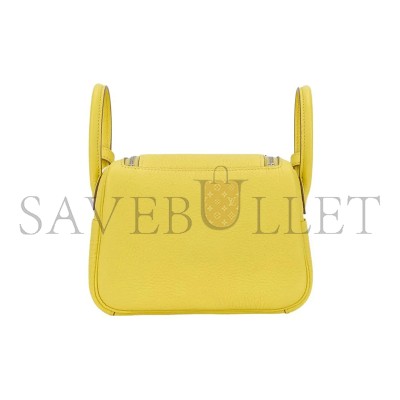 HERMES LINDY MINI 19 BAG CLEMENCE PALLADIUM HARDWARE H083720CKAC (19*12*9.5cm) HERMES LINDY MINI 19 BAG CLEMENCE PALLADIUM HARDWARE H083720CKAC (19*12*9.5cm)